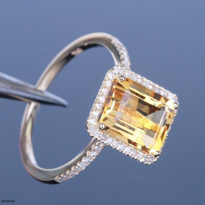 Rectangle Stone Ring adjustble