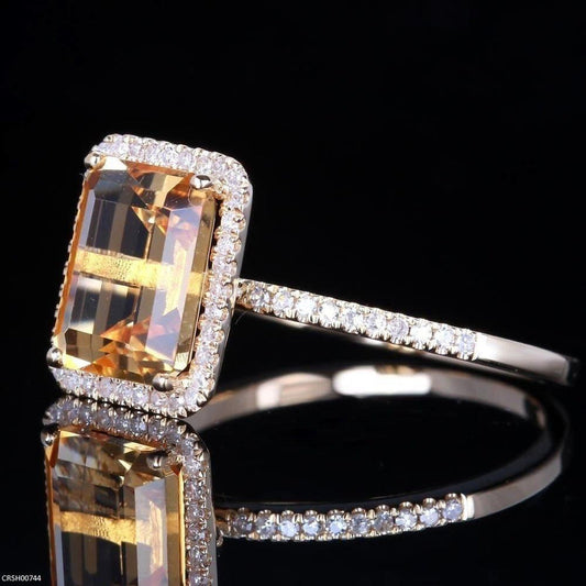 Rectangle Stone Ring adjustble